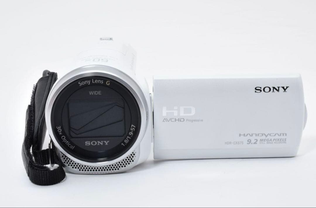 SONY HDR-CX675 ホワイト ハンディカム フルHD ビデオカメラ