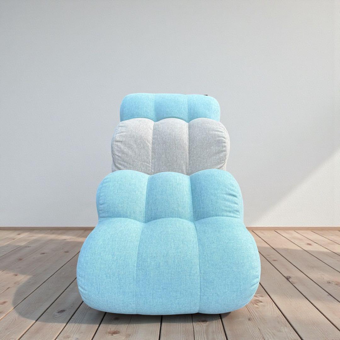 ✨未使用級✨Piglet CHIBIローソファ ブルー 座椅子 リクライニング