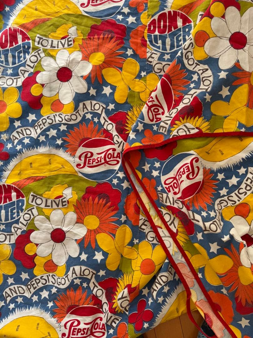 ビンテージ60's 70' Pepsi Cola SEARS ベットカバー　生地