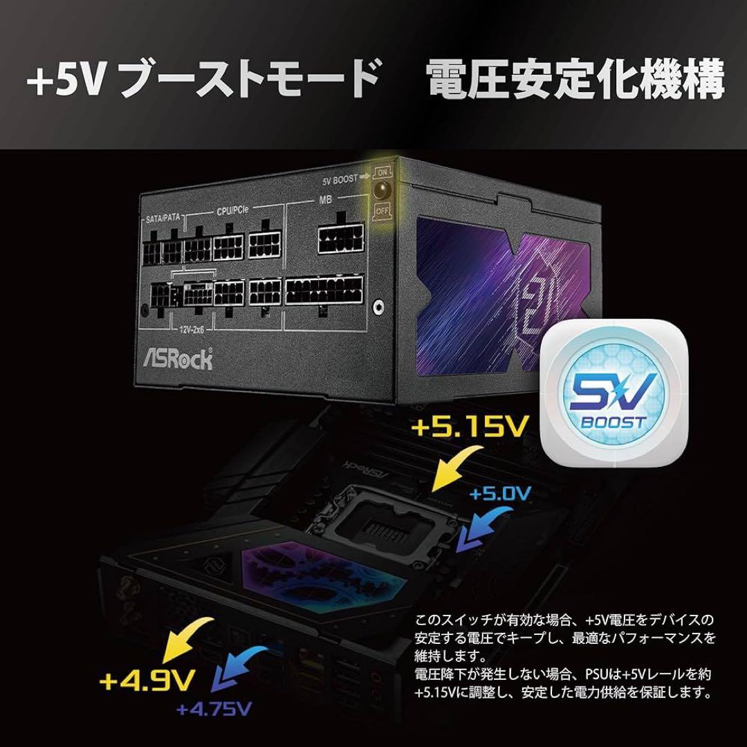 ASRock PG-1000G 電源ユニット 1000W