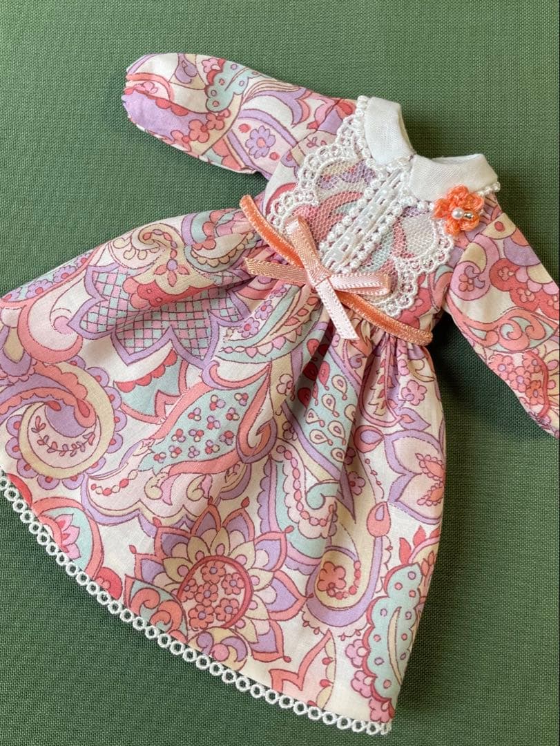 リカちゃん服 ブライス アウトフィット ワンピース ハンドメイド