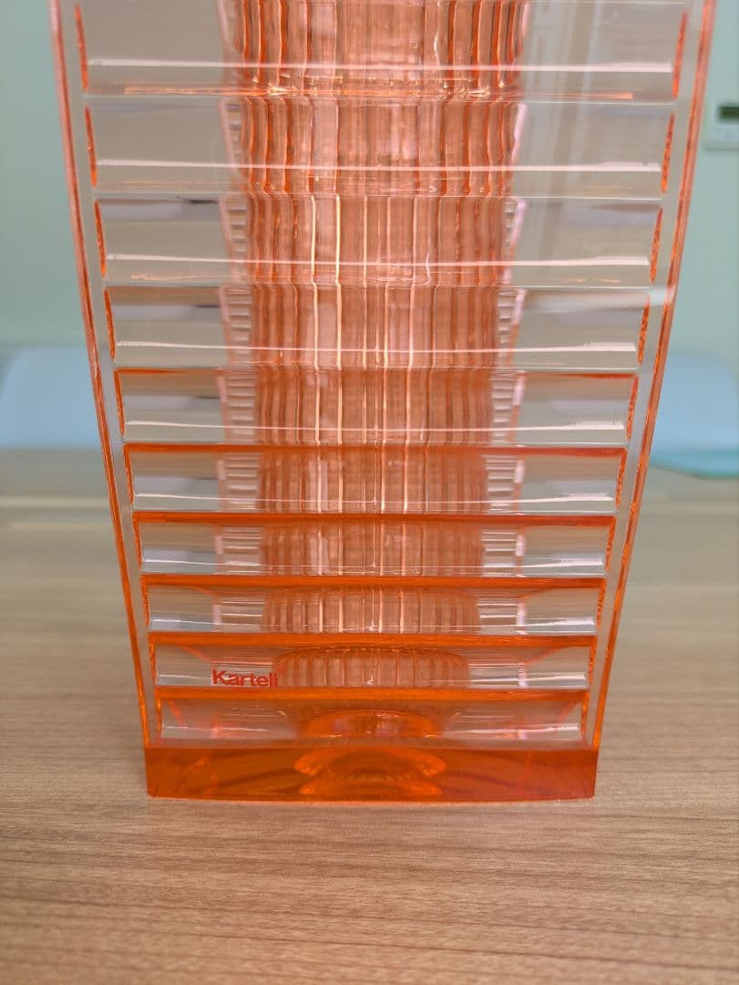 Kartell I SHINE アイシャイン フラワーベース 花器 オレンジ廃盤