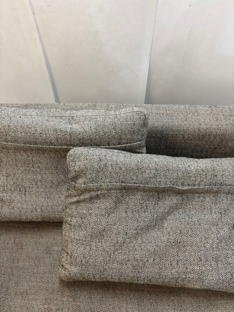 カバーリング式　ファブリック2Pソファ　クッション2個付き