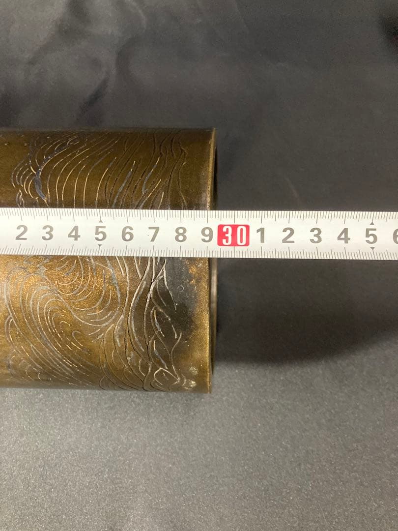 宝船 銀象嵌 古銅 鶴 家紋 花入 花差 花器 花瓶 銅器 銅製 古道具 華道
