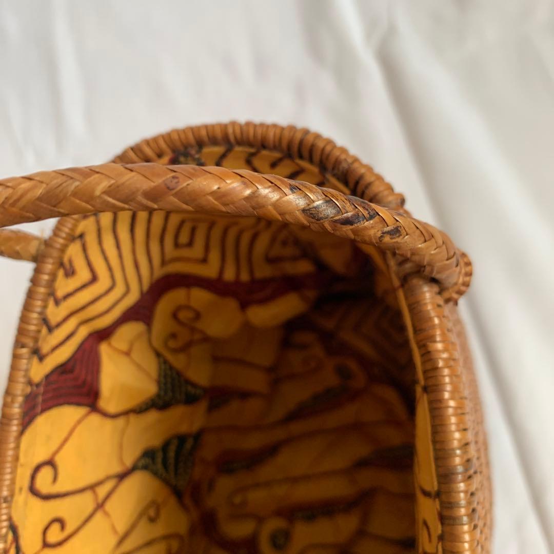 バリ土産　巾着付き　かごバッグ　Sサイズ　バリ島　夏　浴衣かごバッグ