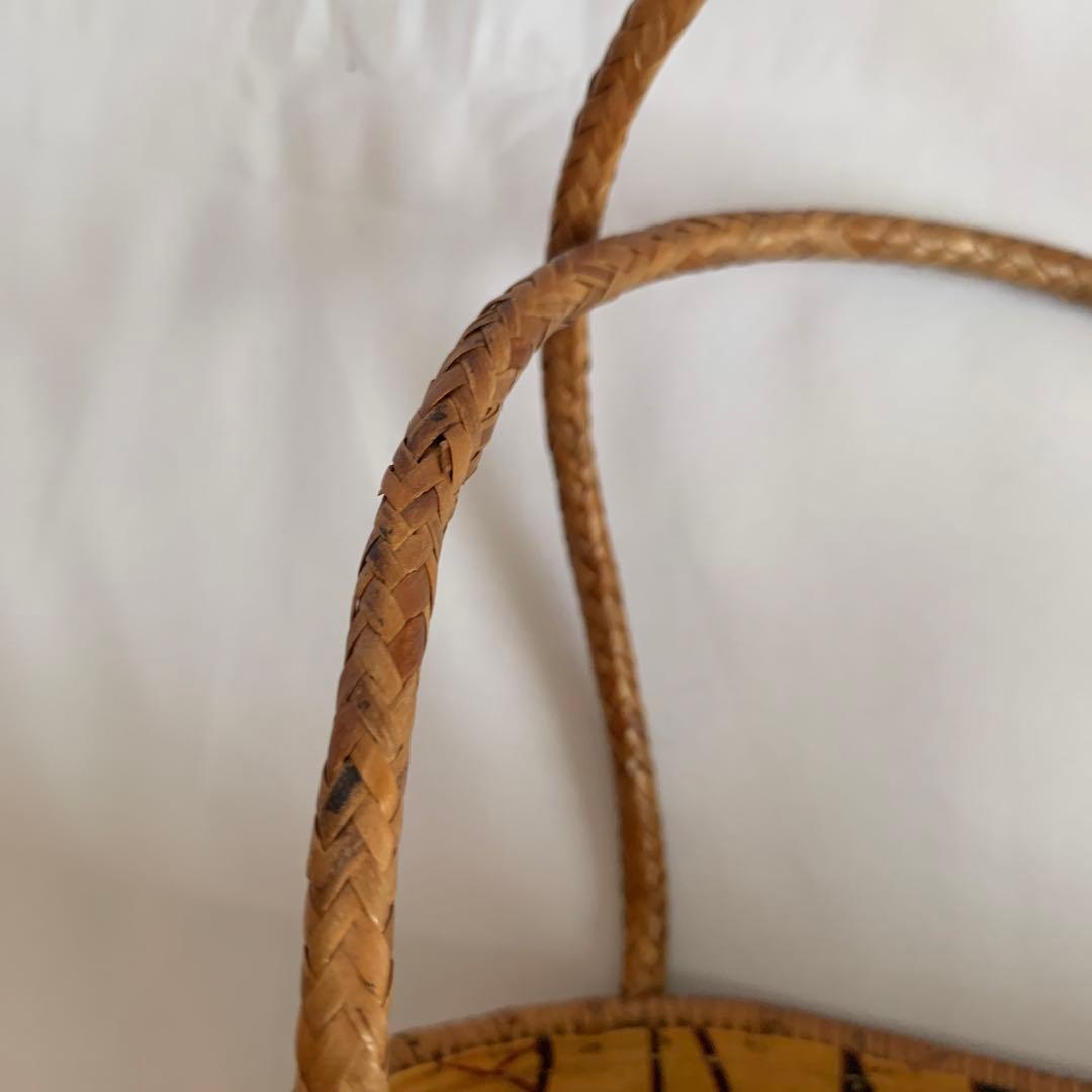 バリ土産　巾着付き　かごバッグ　Sサイズ　バリ島　夏　浴衣かごバッグ