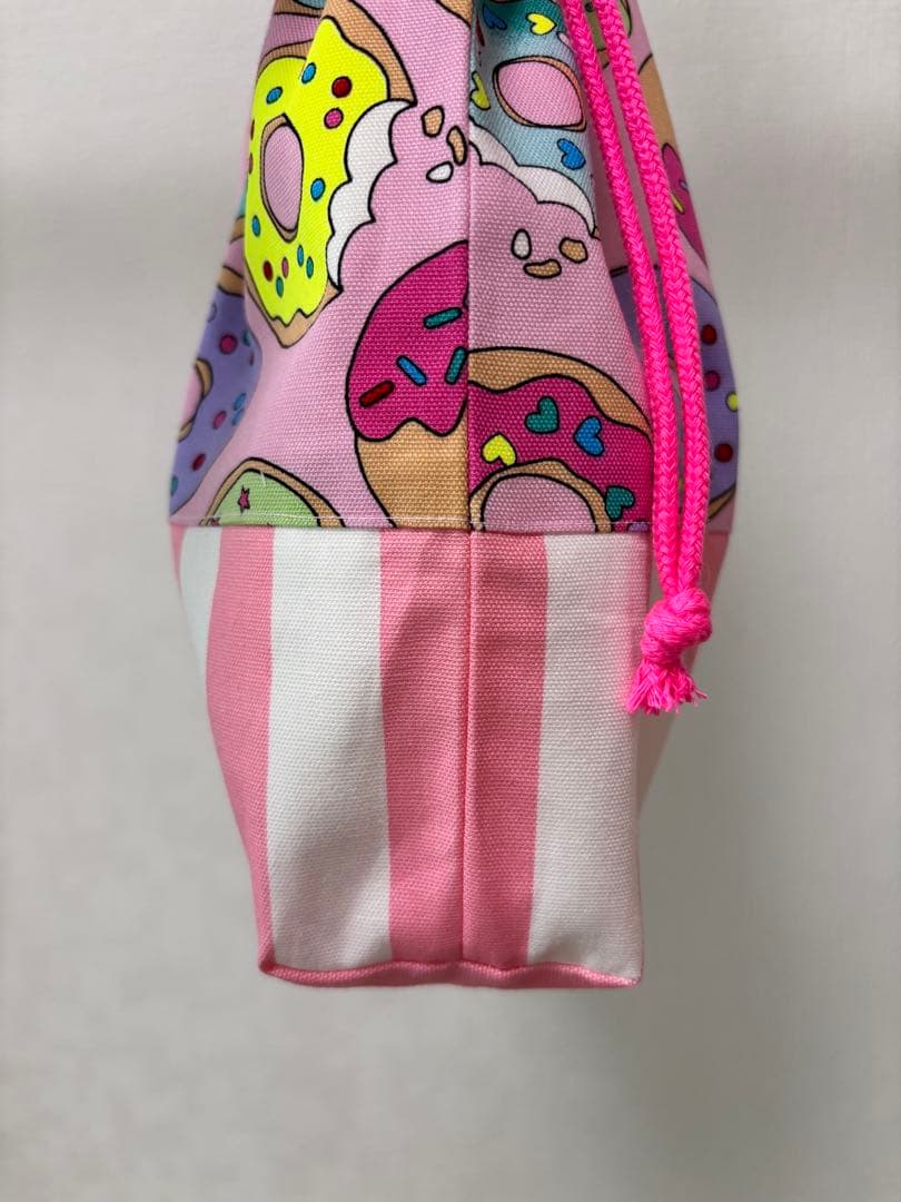 入園入学3点セット♡ドーナツ柄×ストライプ｜女の子に人気　ネオンカラー