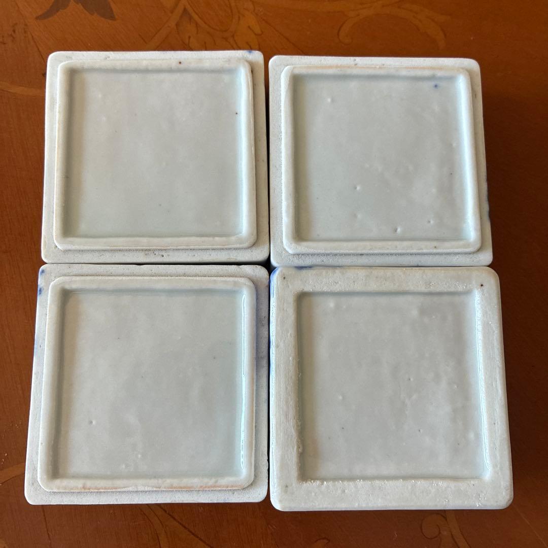 古伊万里　お重　重箱　可愛い　染付　花