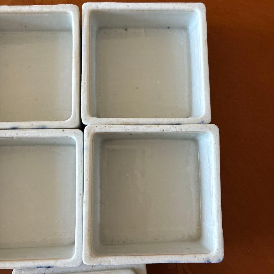 古伊万里　お重　重箱　可愛い　染付　花