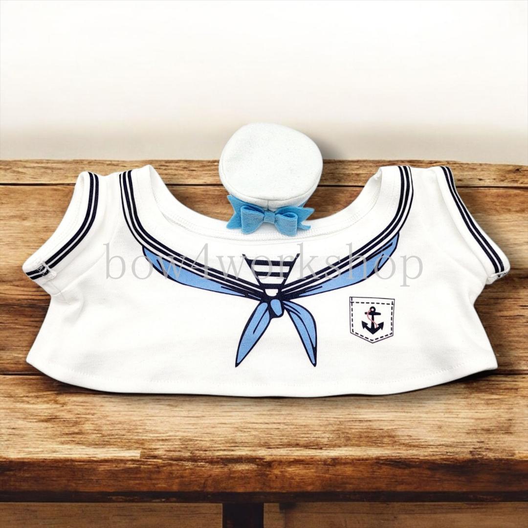 ラボット LOVOT ラボットの服ハンドメイド セーラープリントセットブルー