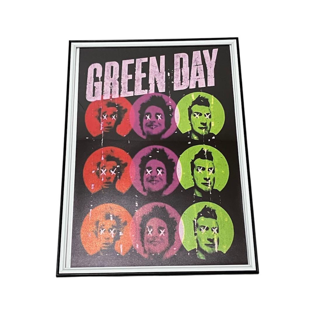 【額縁付き】A2 ポスター Green day グリーンデイ 顔