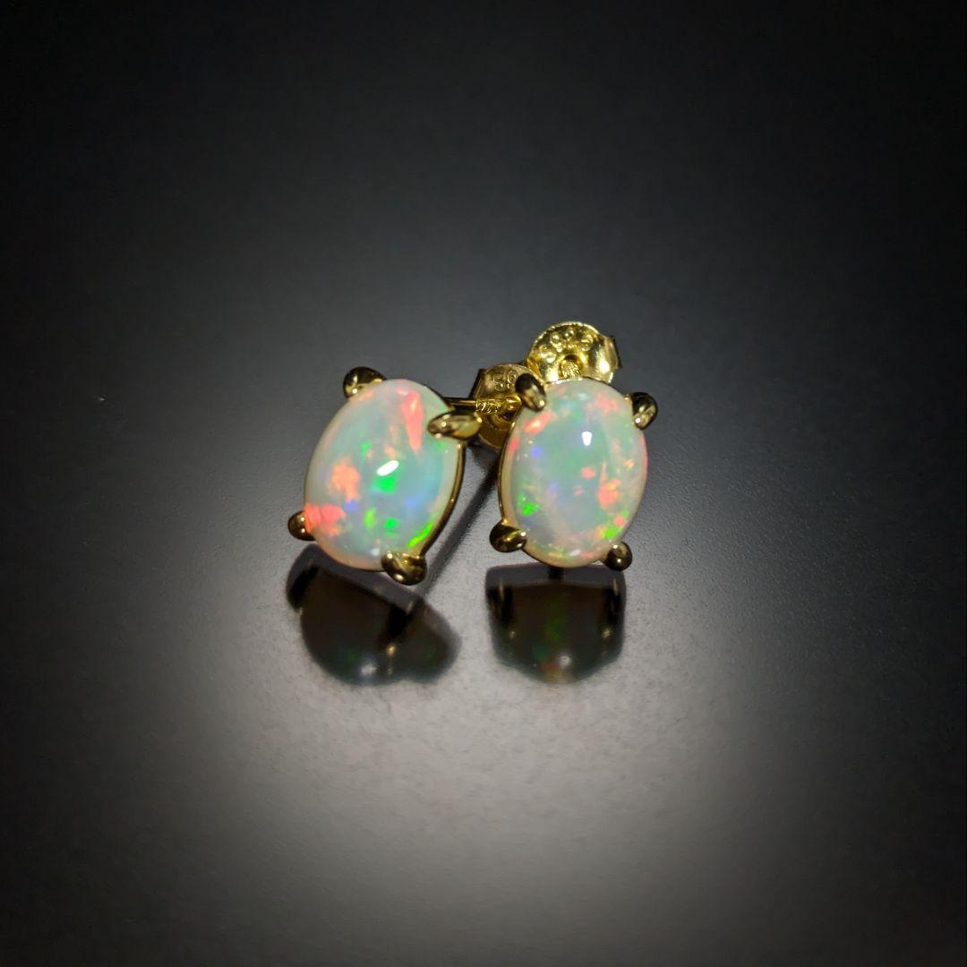 【637】エチオピアオパール ピアス