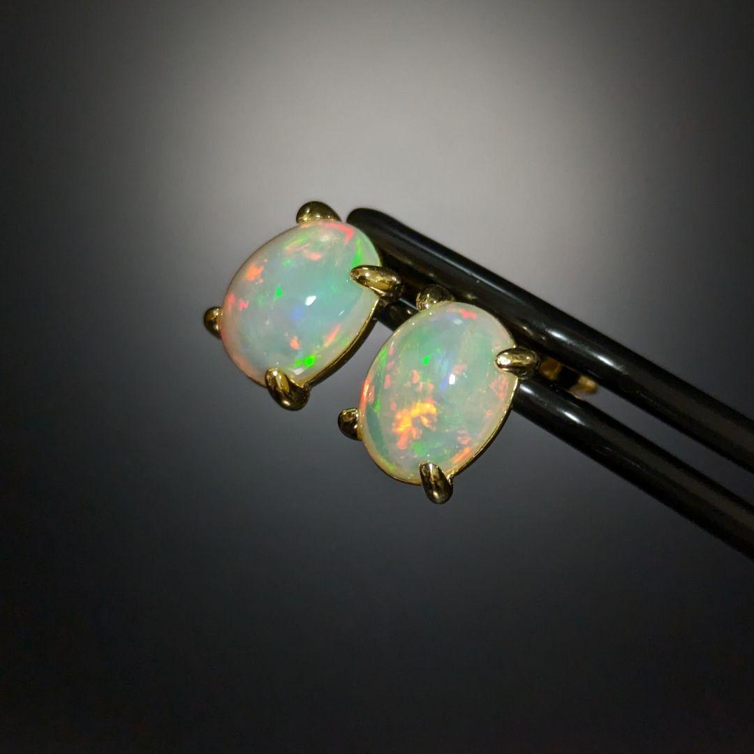 【637】エチオピアオパール ピアス