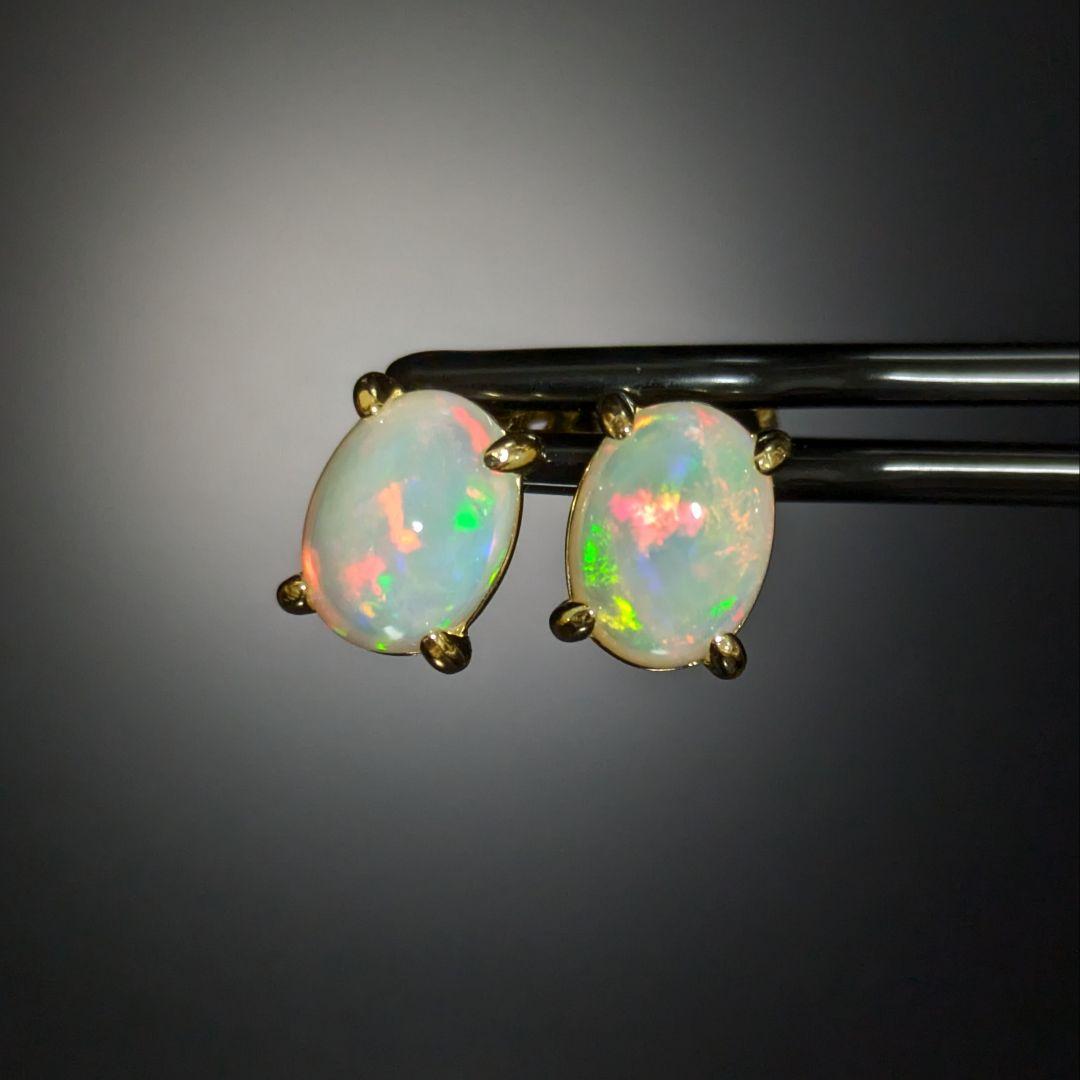 【637】エチオピアオパール ピアス
