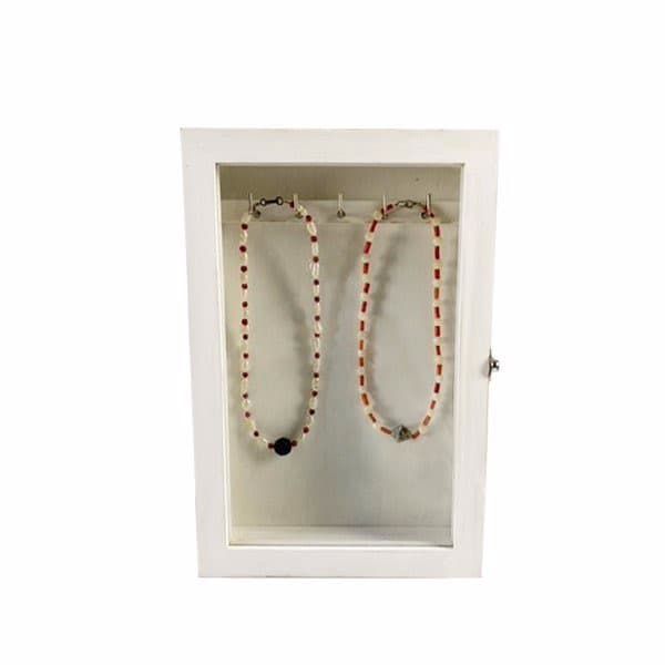 ウッド ガラスケース　ネックレス　キーボックス　Lサイズ