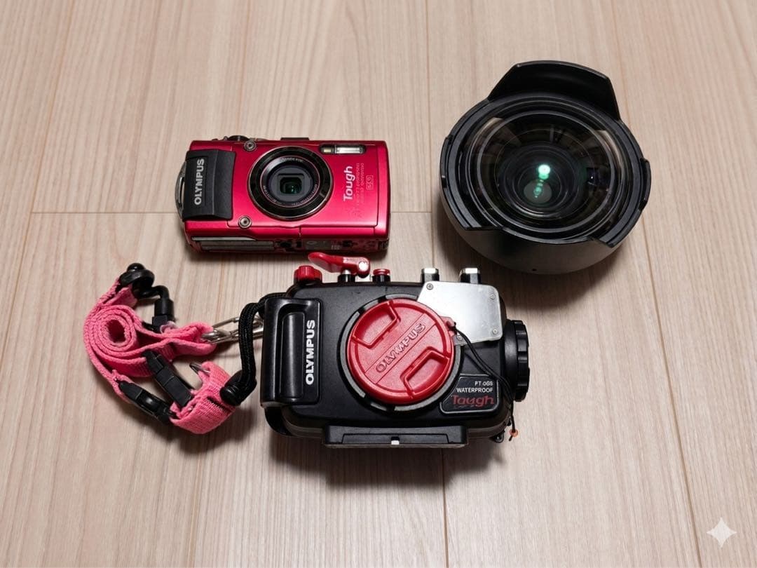 【至高のセット】OLYMPUS TG-4 ＋ 防水プロテクター ＋ 魚眼レンズ