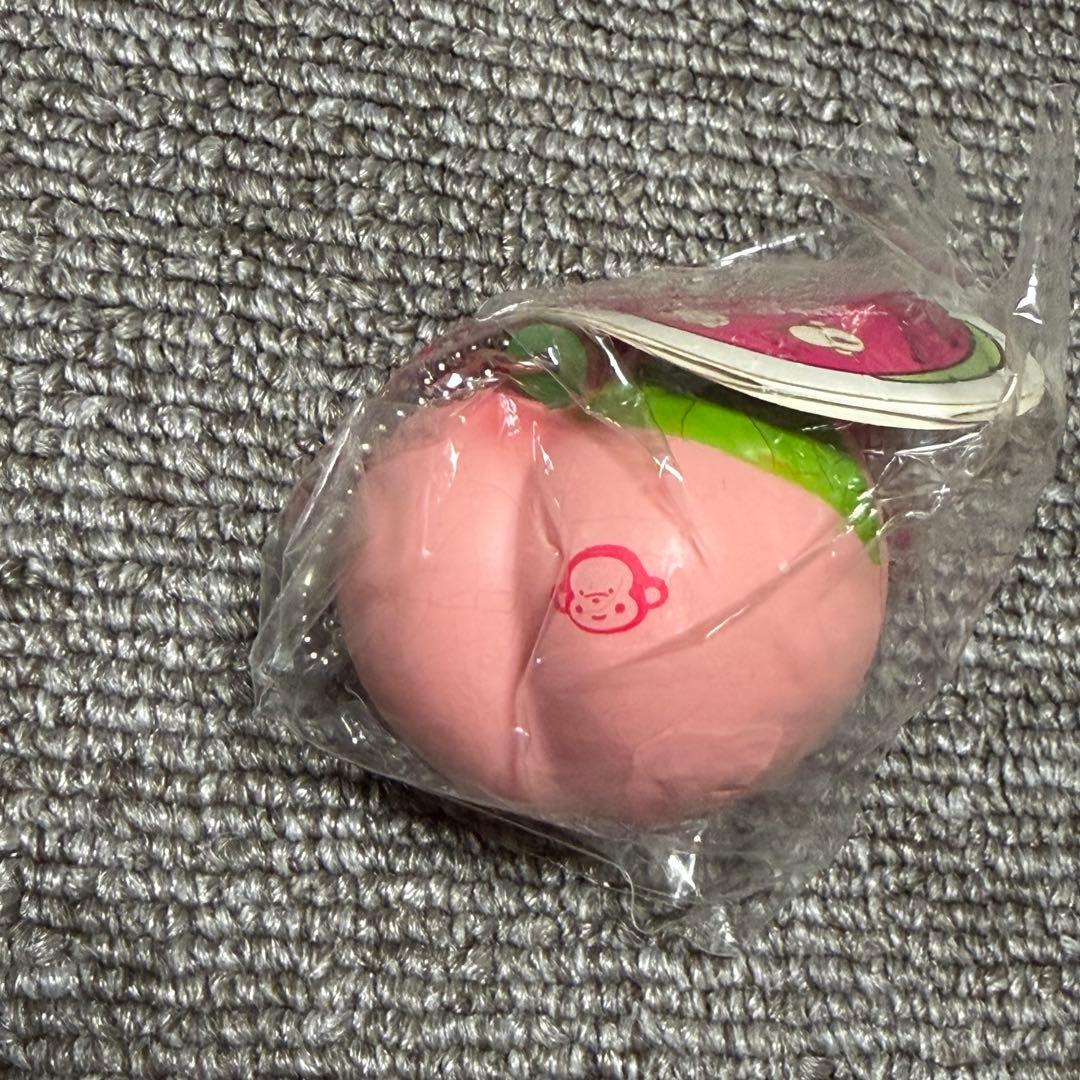 BLOOM 桃　ジェル　ストラップ　猿　スクイーズ　ブルーム