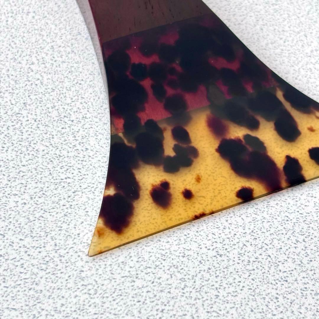 白象撥 津軽三味線 撥 鼈甲 木台 約137g 太棹用 共箱付