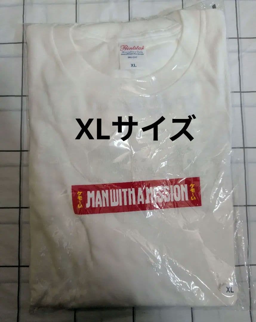 MAN WITH A MISSION マンウィズ ケモーいTシャツ ホワイトXL