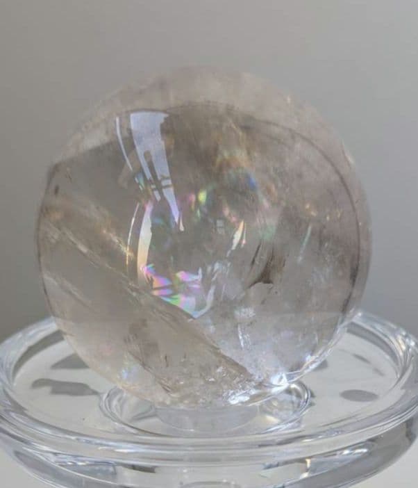 スフィア　ローズクォーツ　スモーキークリアクォーツ　丸玉　虹　アイリスクォーツ