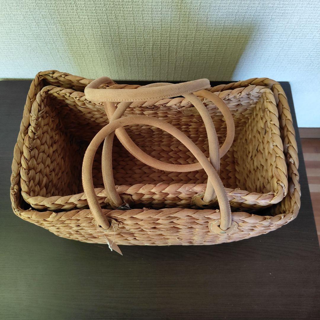 レザーハンドル バスケット 2個セット