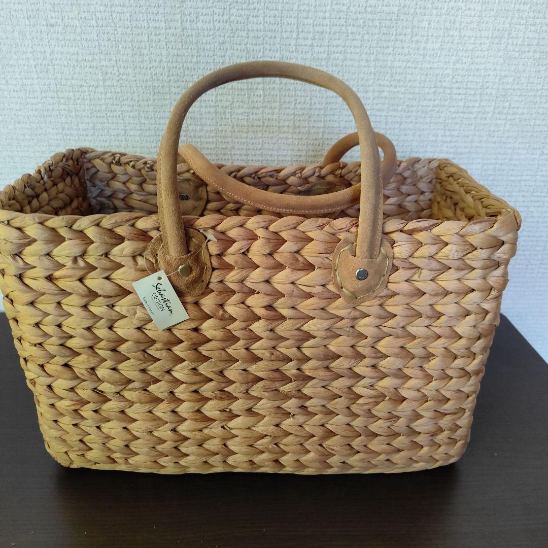 レザーハンドル バスケット 2個セット