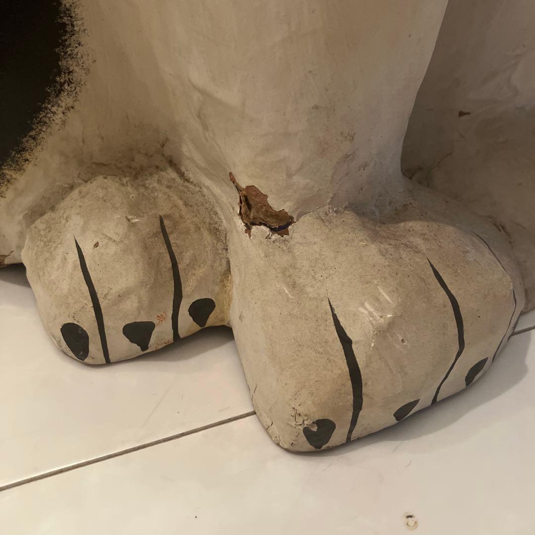 1960-70年代ビンテージ瞳が美し過ぎる超特大の美術館展示級の芸術的な張子の猫