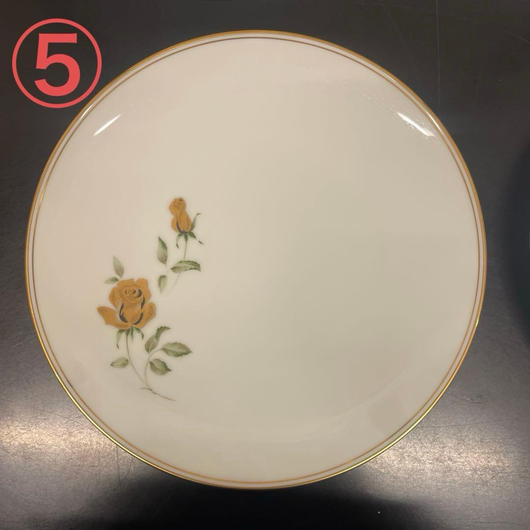 【Noritake】PRIMADONNA 薔薇柄 金彩 プレート 6枚セット