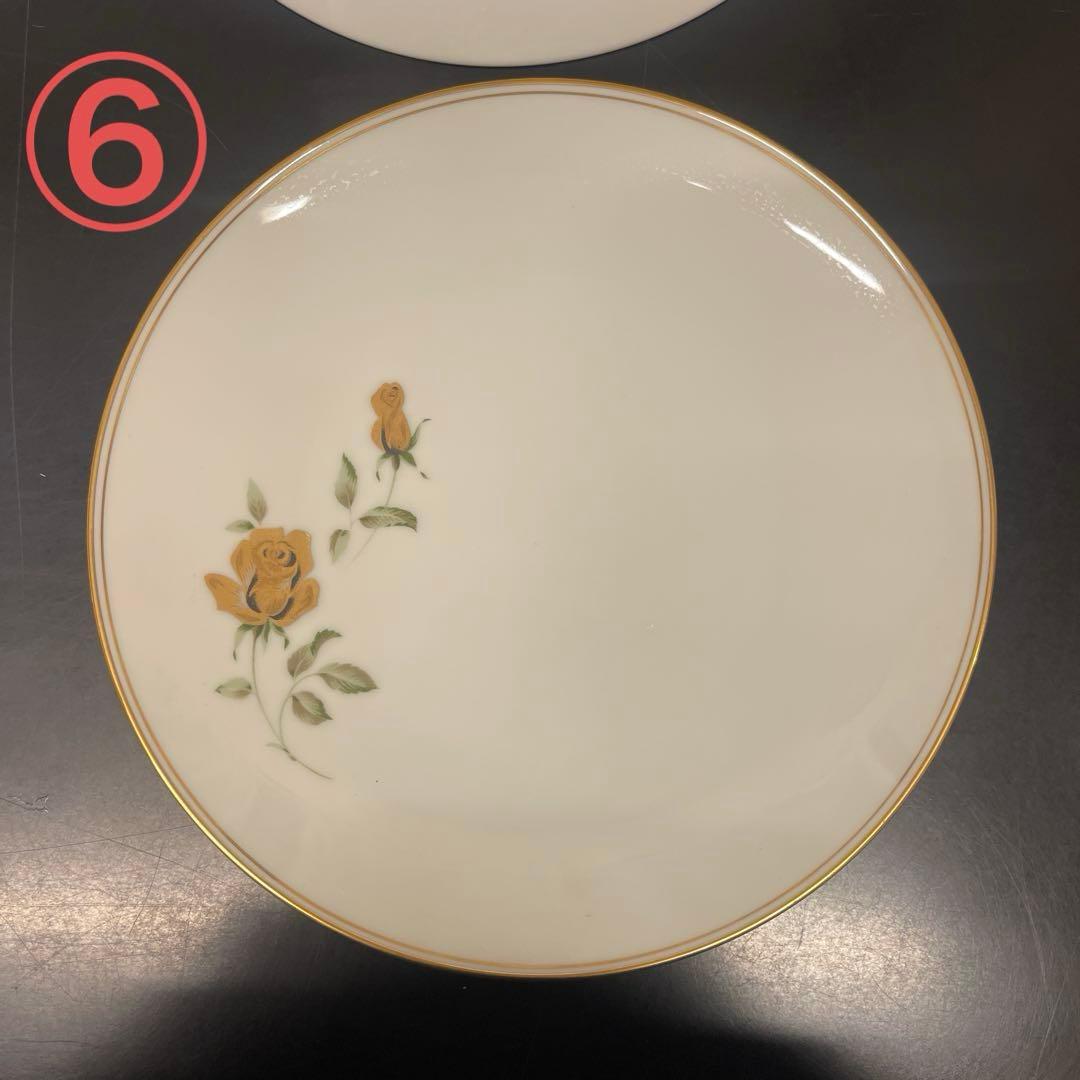 【Noritake】PRIMADONNA 薔薇柄 金彩 プレート 6枚セット