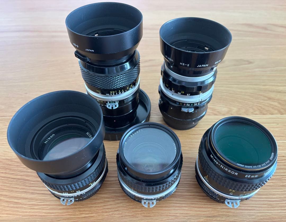 Nikon単焦点レンズまとめ売り極上‼️良好品5本セット　単品売りは無し‼️