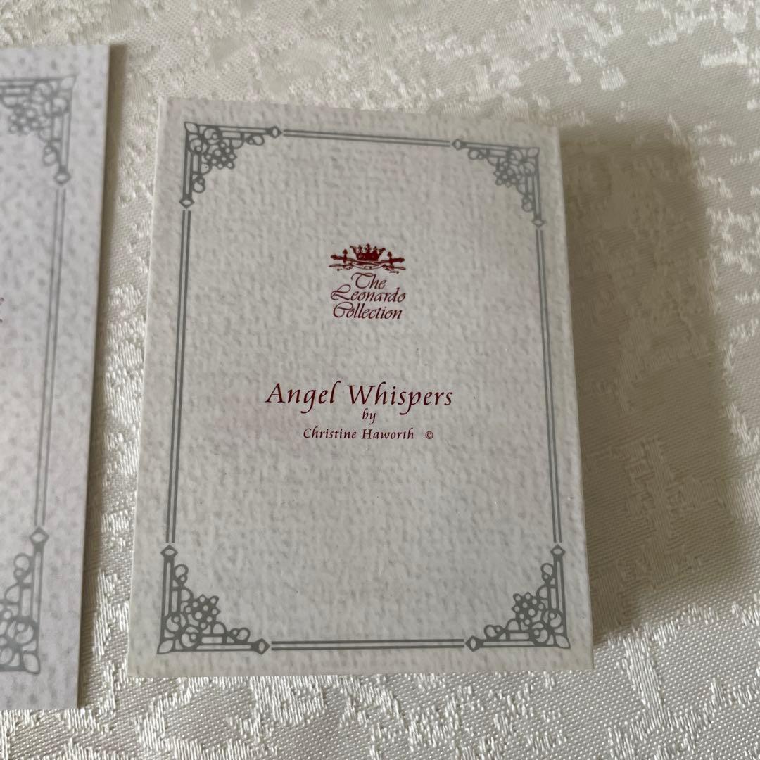 天使の置物 陶器製 Angel Whispers.