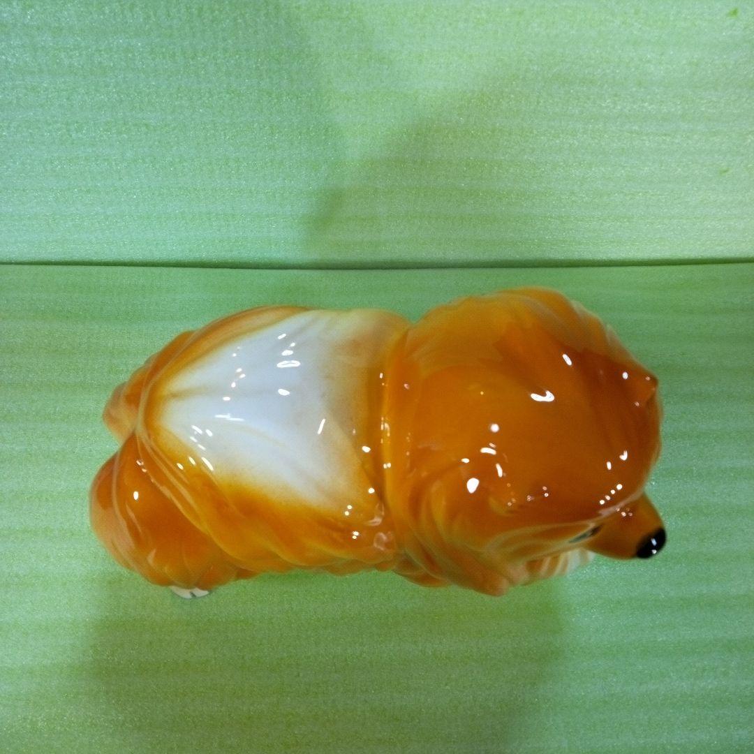 ポメラニアンと思われる犬の置物　KATO KOGEI JAPAN　フィギュア