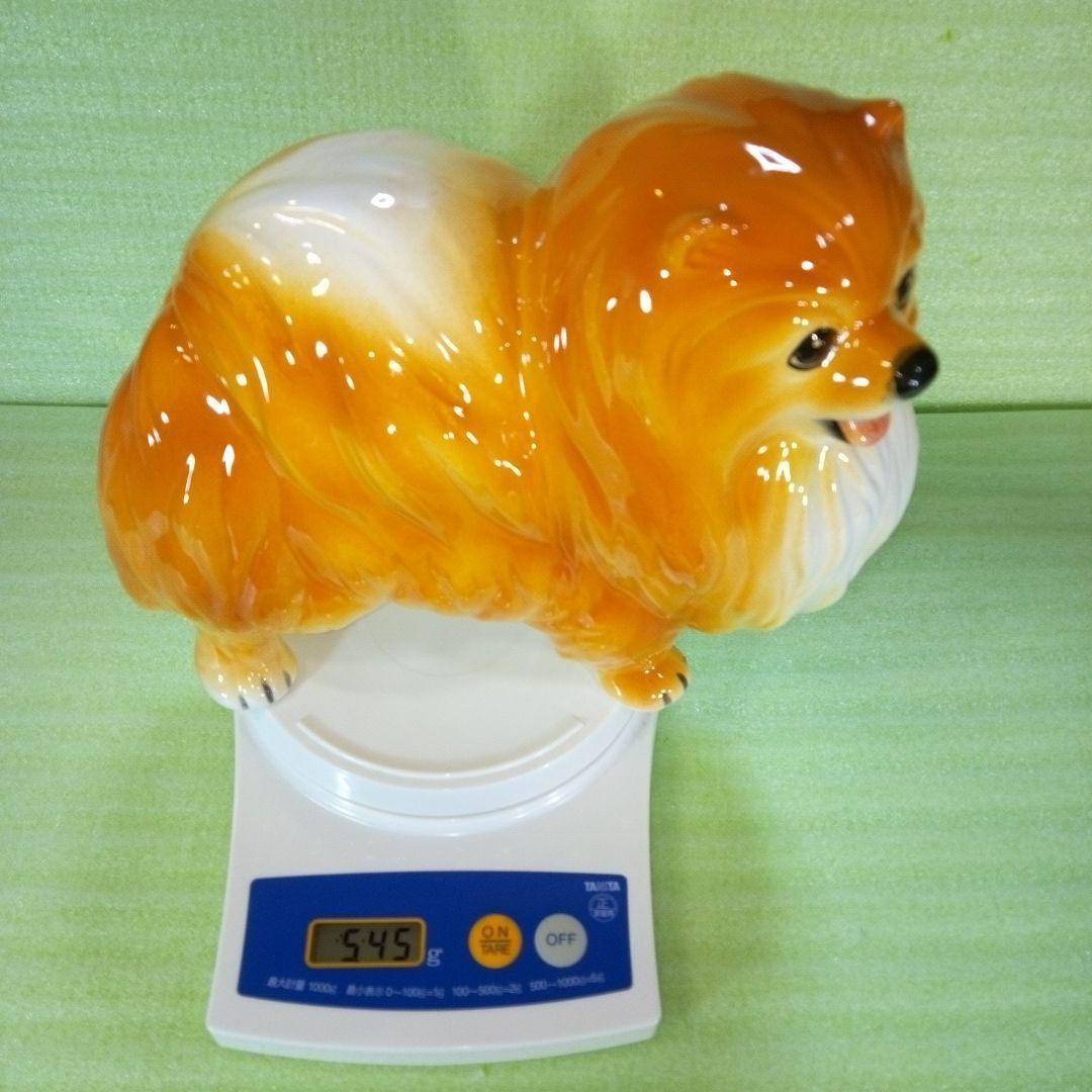 ポメラニアンと思われる犬の置物　KATO KOGEI JAPAN　フィギュア