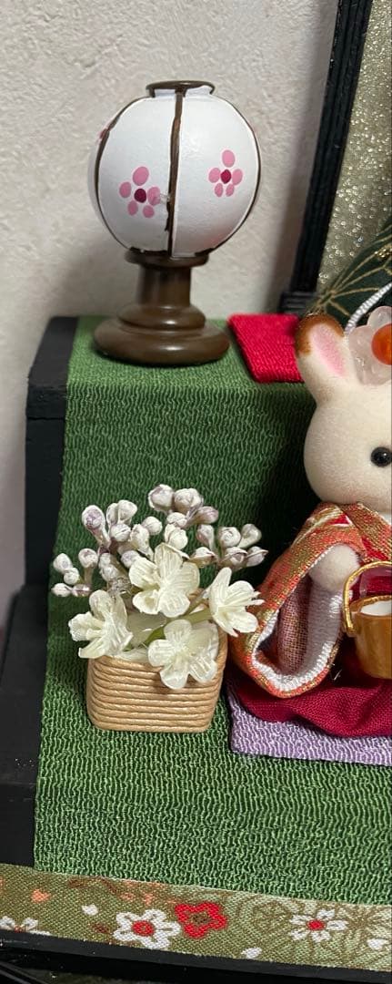 雛人形 シルバニア赤ちゃん 二段飾り 三人官女