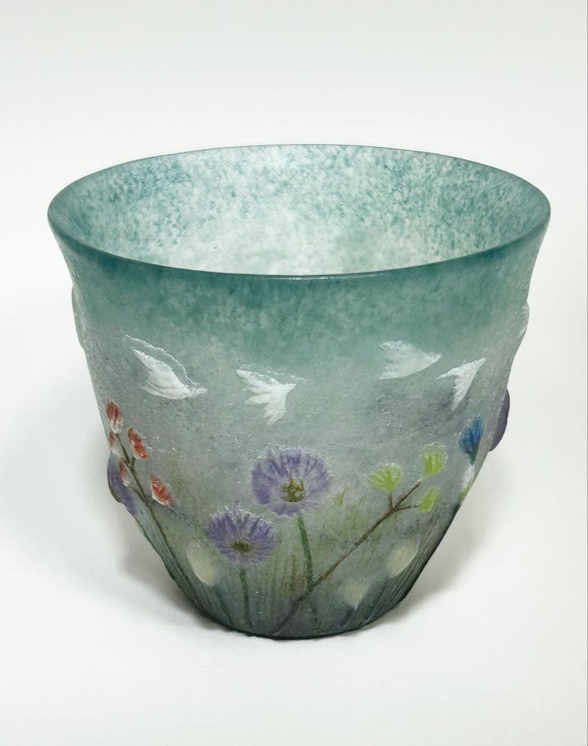 新品未使用　飯塚亜裕子　野原のグラス