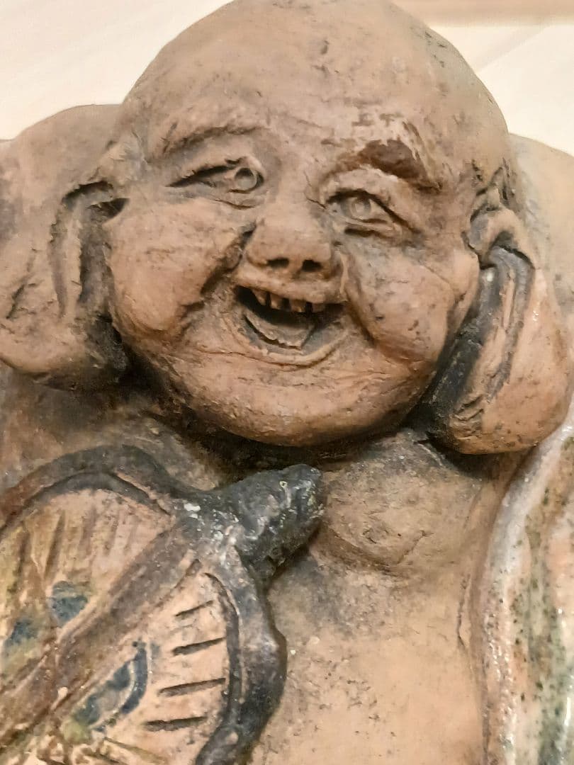 古備前 布袋福禄寿風神 置物 桃山時代～江戸時代 古陶磁 重要文化財 希少
