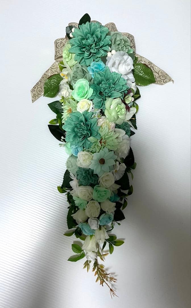 【kaolin】ブルークレマチス❤️ペパーミントカラー❤️スワッグセット♪