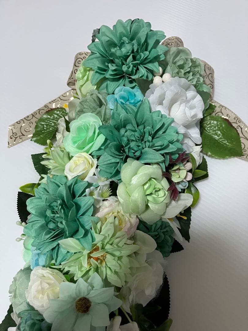 【kaolin】ブルークレマチス❤️ペパーミントカラー❤️スワッグセット♪