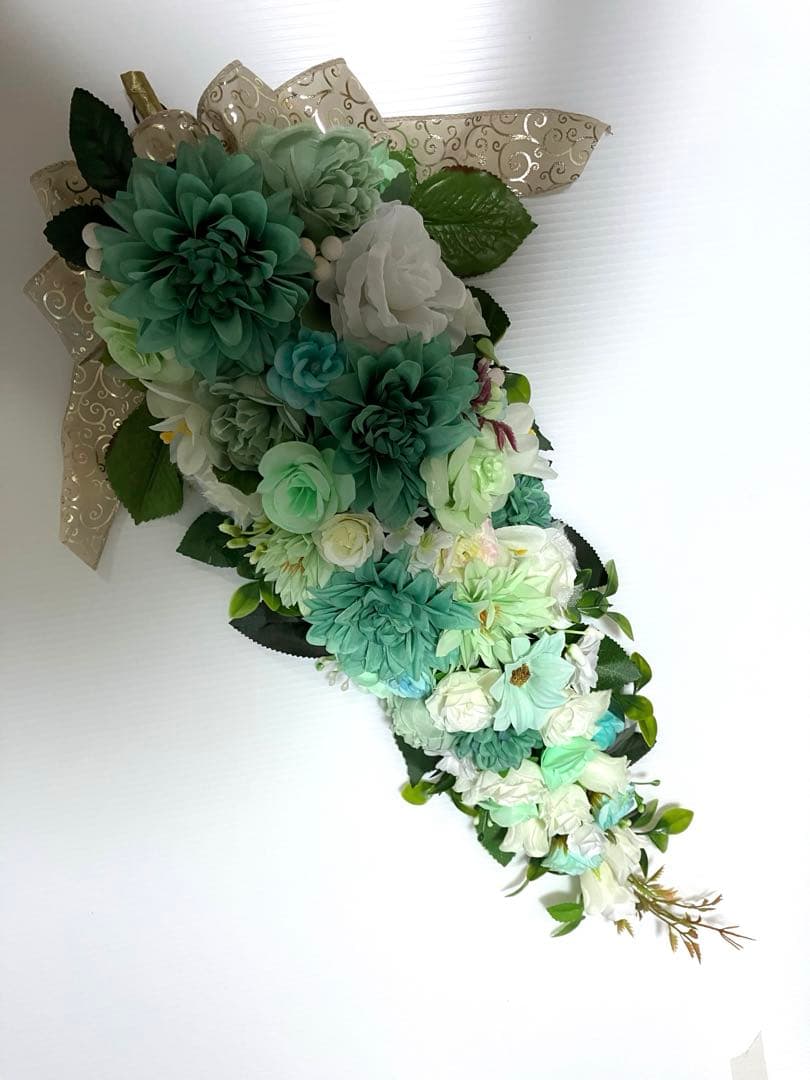 【kaolin】ブルークレマチス❤️ペパーミントカラー❤️スワッグセット♪