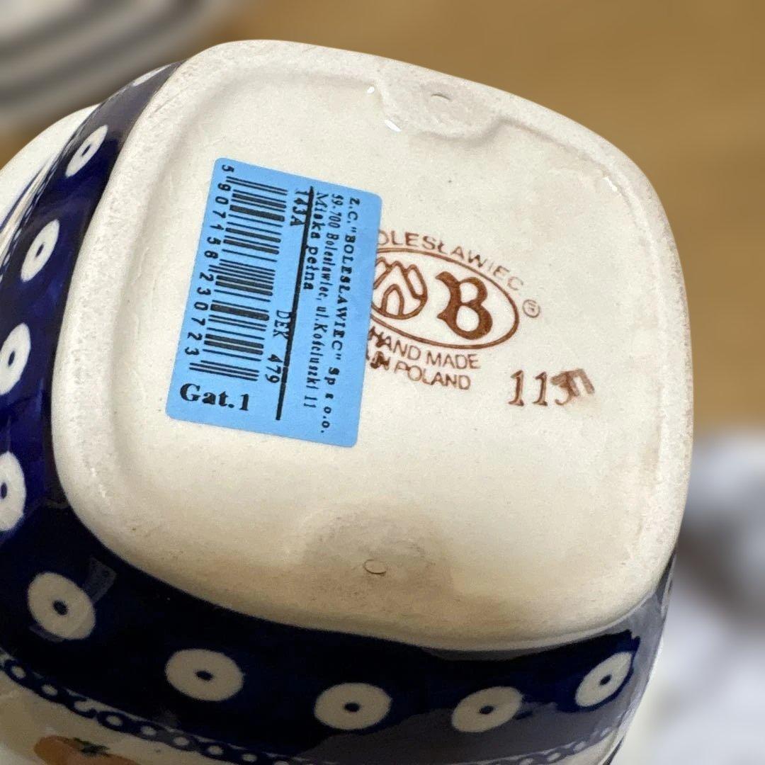 ポーランド食器　ポーリッシュポタリー　ザクワディ　角皿ボウル　スクエアボウル