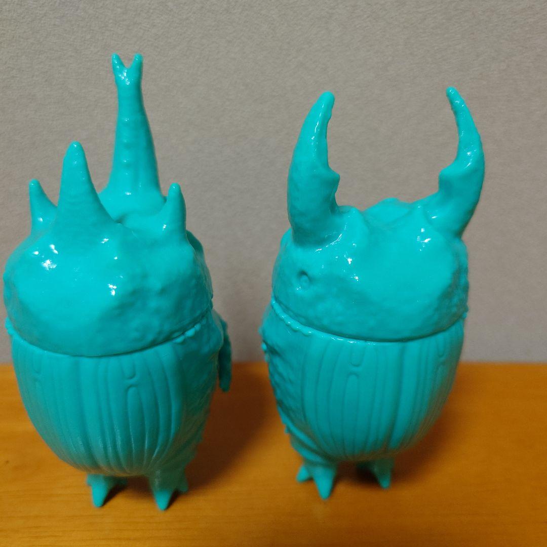 モウコヤマ　ソフビ　カブト虫　クワガタ　セット　素体　グリーン