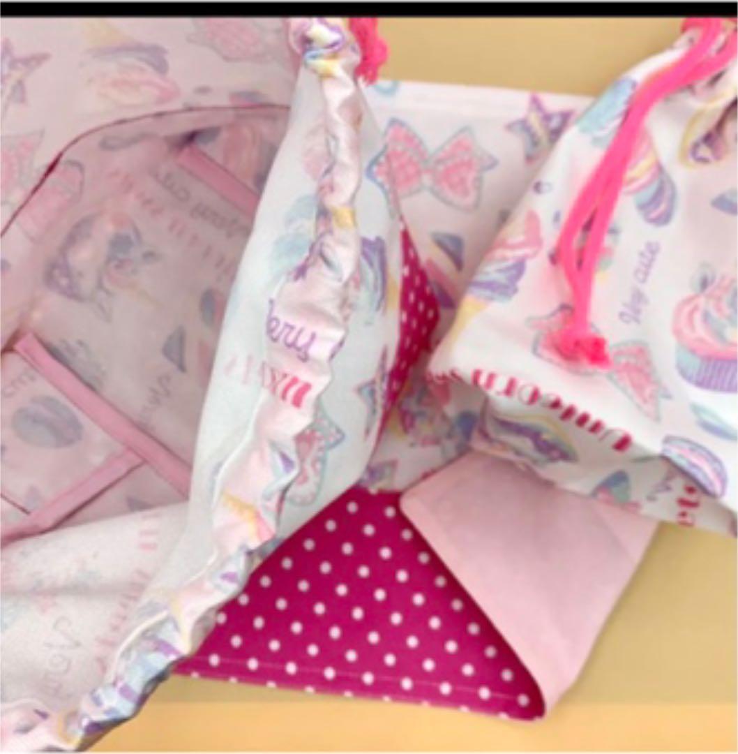 売り切りセール！入園入学レッスンバックセット　スィーツユニコーン