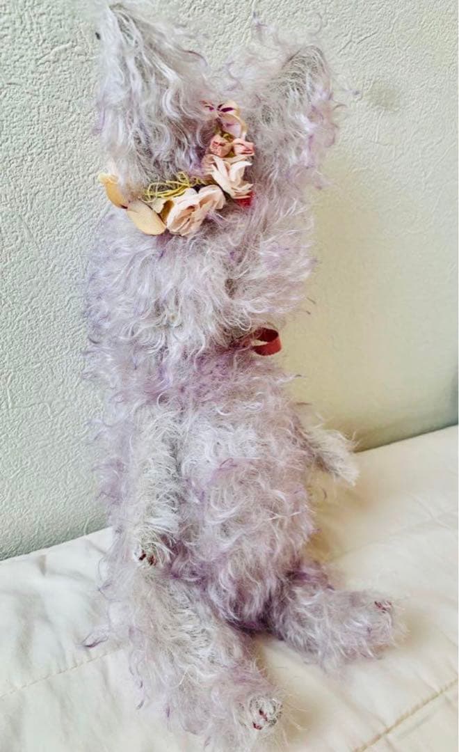 ハンドメイド　テディラビット　アナスタシアさん　オッドアイ