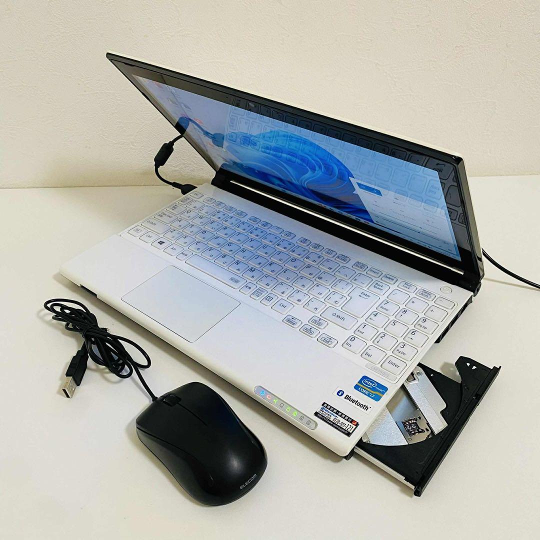 Y118 NECノートパソコンi7メモリ8G高速Windows11オフィス付き