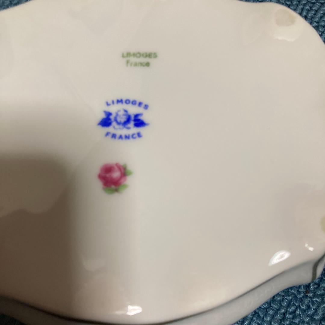Limoges 花柄 蓋付き菓子入れ