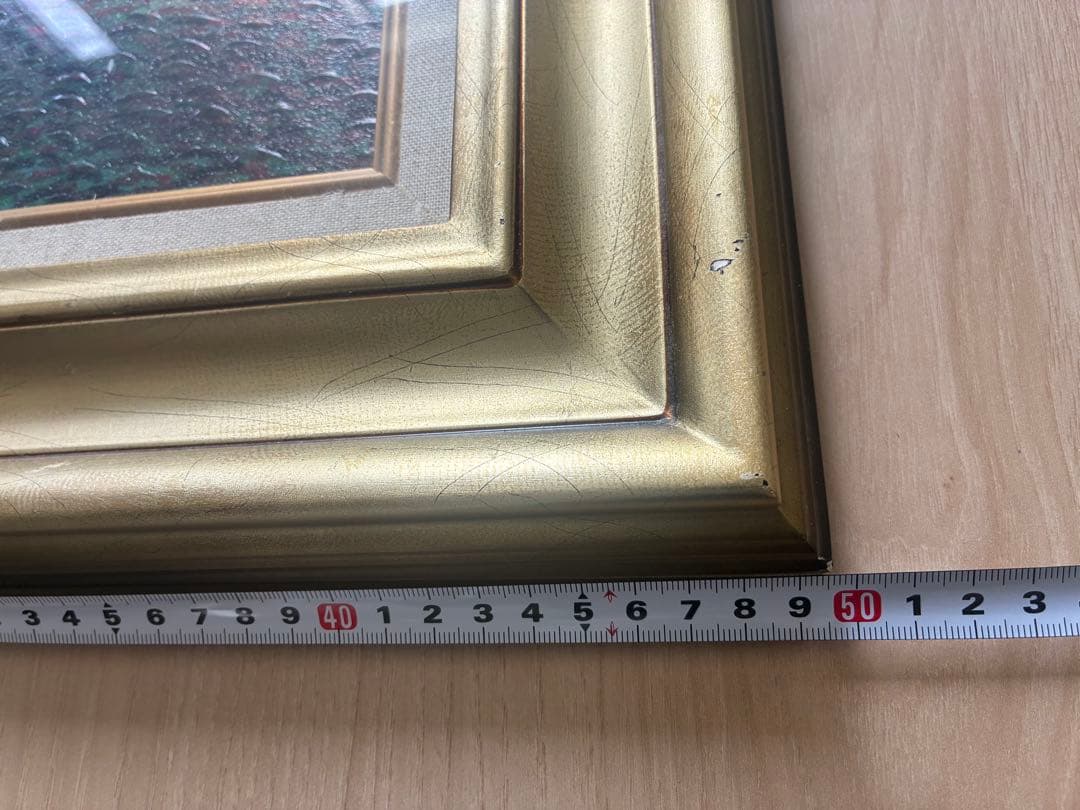 ゴッホ 夜のカフェテラス 複製画 額入り 縦約60cm×横約50cm 汚れ傷あり