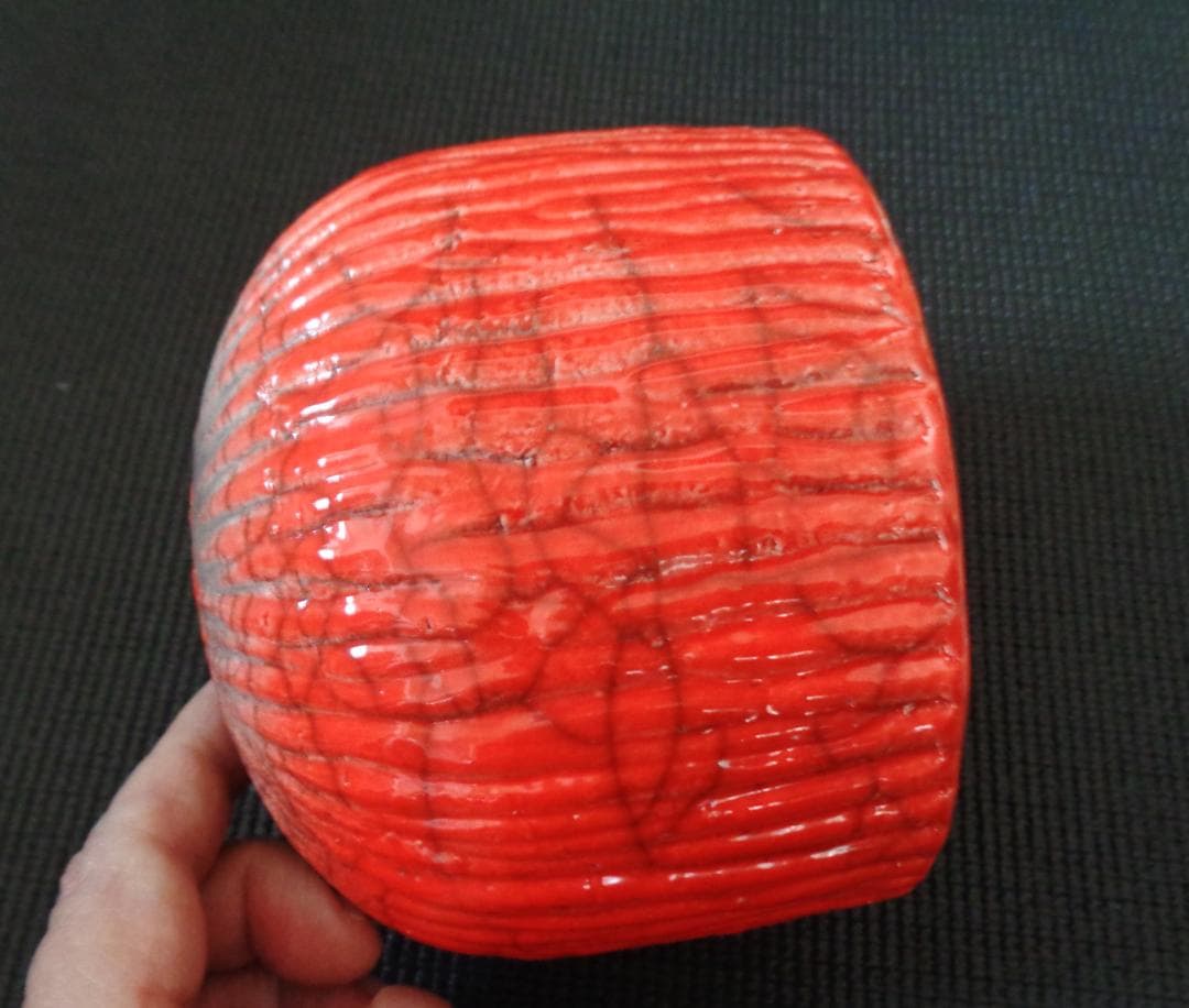 ✨廃盤ドマーニ鉢✨2017 DOMANI KOBE POT red