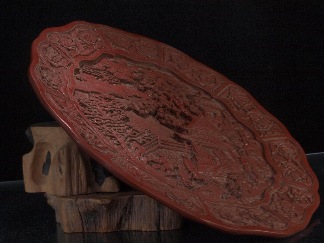 美术品　中国清時代のお皿　人物図　 DE508B17-2