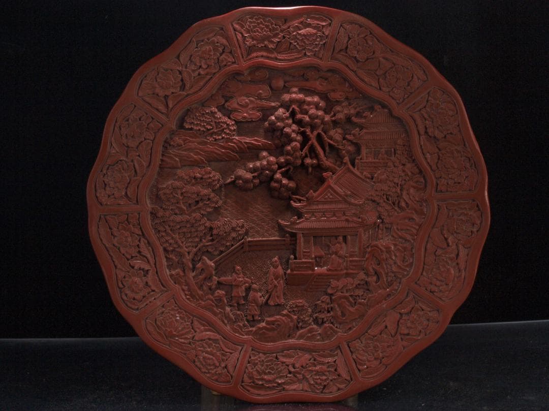 美术品　中国清時代のお皿　人物図　 DE508B17-2