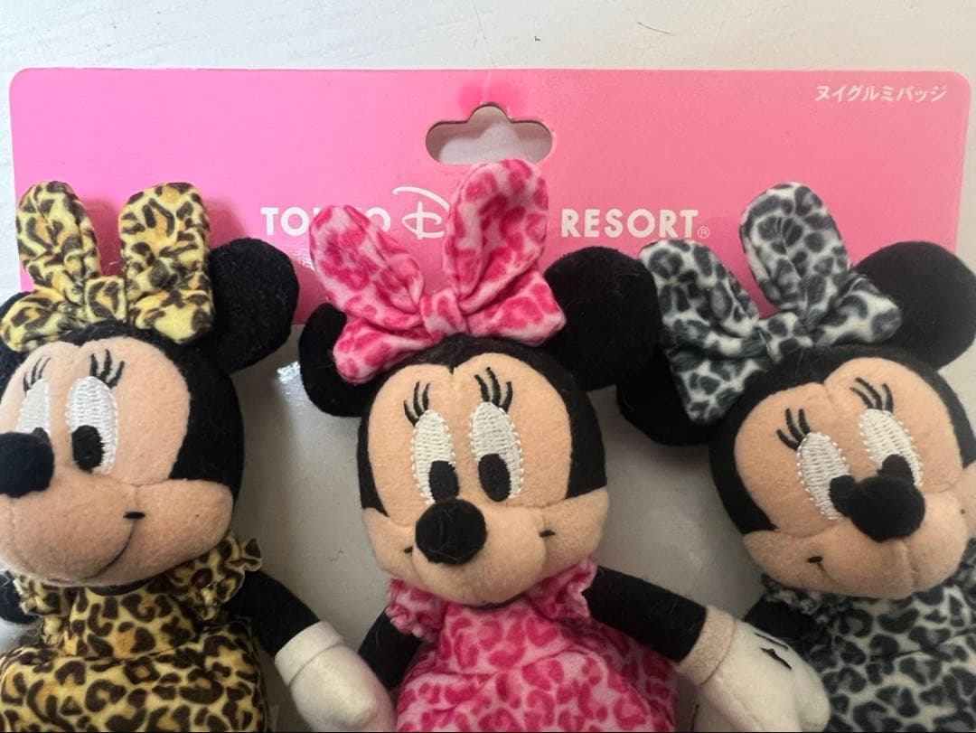 最終値下げ【レア】ミニーマウス ぬいぐるみバッジ3体セット